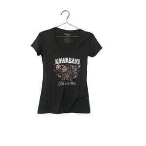 KAWASAKI floral V-NECK T-SHIRT size small